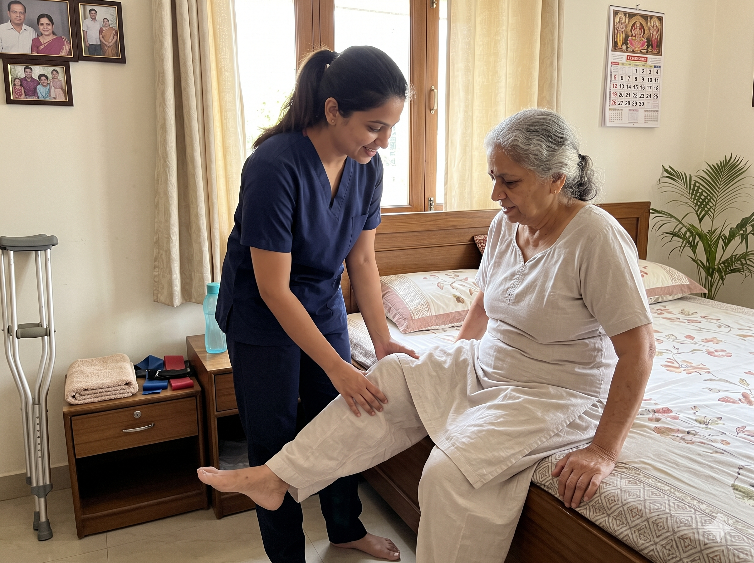 Knee replacement post surgery rehabilitation at home